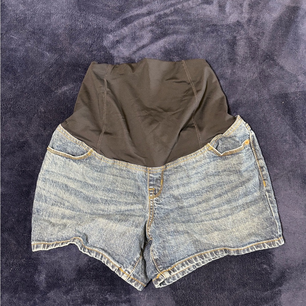 Isabel Maternity Shorts with Crossover Panels